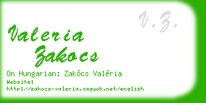 valeria zakocs business card